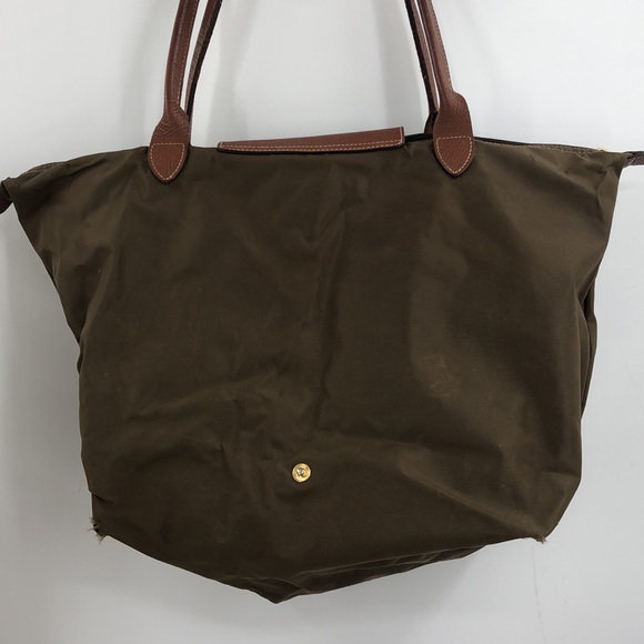 Longchamp Le Pliage Medium Nylon Tote Bag Purse Green - Picture 3 of 7